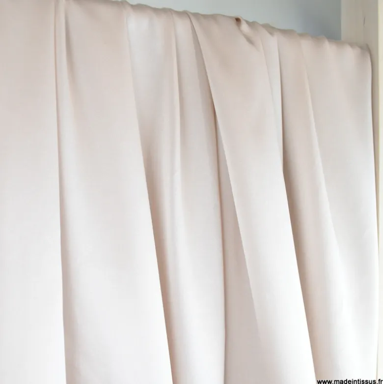 Tissu Satin de Soie - Nude