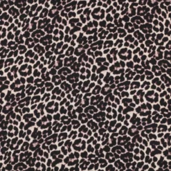 Tissu Satin de Viscose Léopard - Noir et beige
