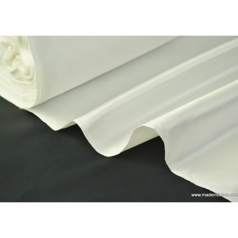 Tissu Satin duchesse polyester naturel