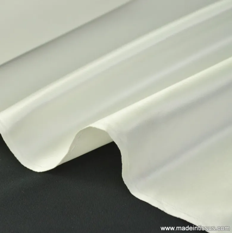 Tissu Satin duchesse polyester naturel