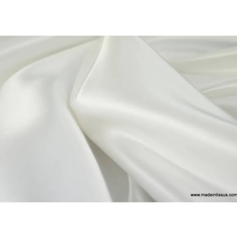 Tissu Satin duchesse polyester naturel