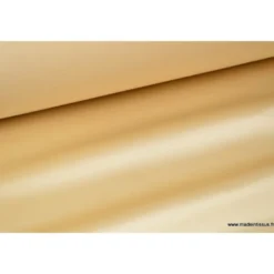 Tissu Satin duchesse polyester beige camel