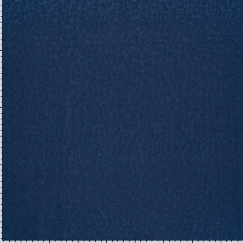 Tissu Satin Léopard ton sur ton bleu - oeko tex