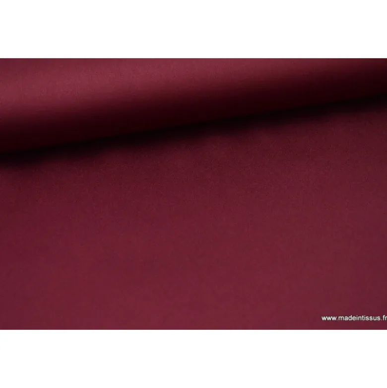 Tissu Satin microfibre fluide bordeaux