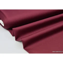 Tissu Satin microfibre fluide bordeaux