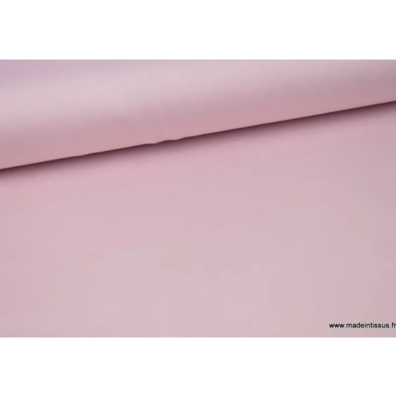Tissu Satin microfibre fluide rose clair