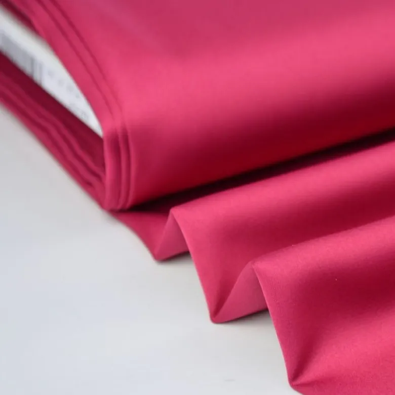 Tissu Satin microfibre fluide framboise