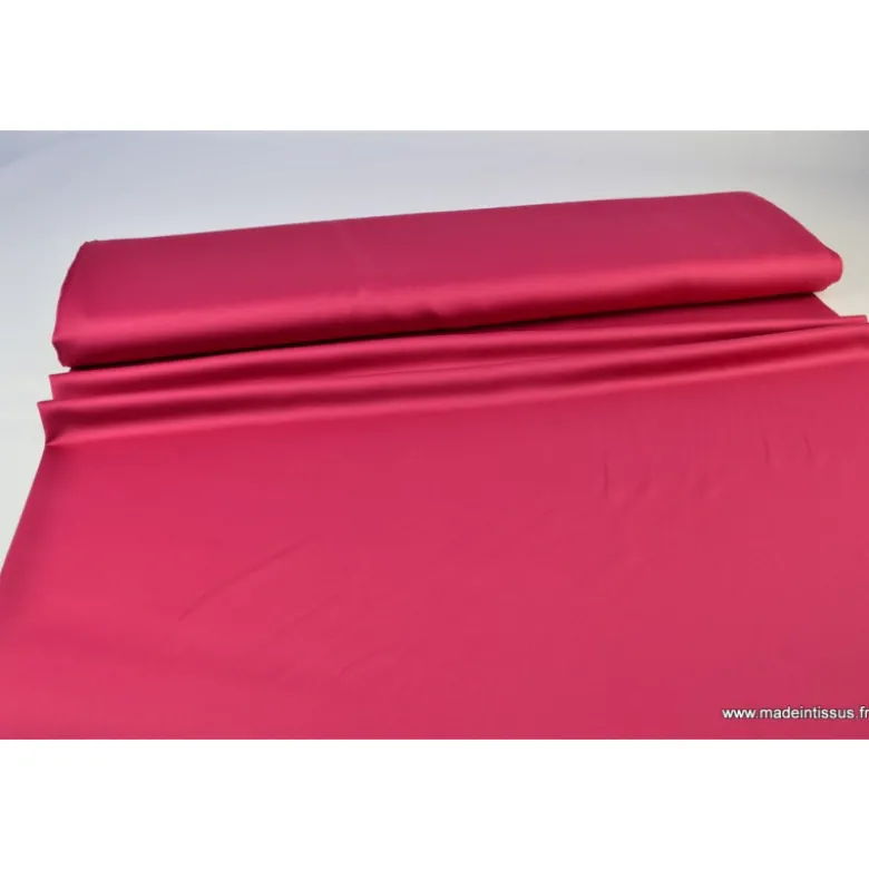 Tissu Satin microfibre fluide framboise
