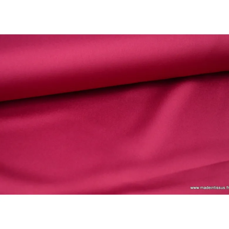 Tissu Satin microfibre fluide framboise