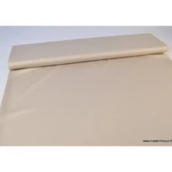 Tissu Satin microfibre fluide beige