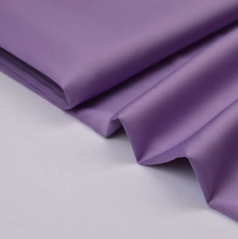 Tissu satin microfibre fluide uni parme