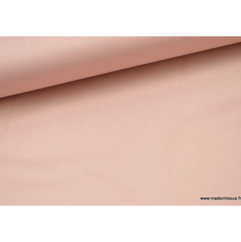 Tissu satin microfibre fluide uni vieux rose