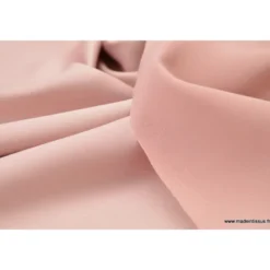 Tissu satin microfibre fluide uni vieux rose