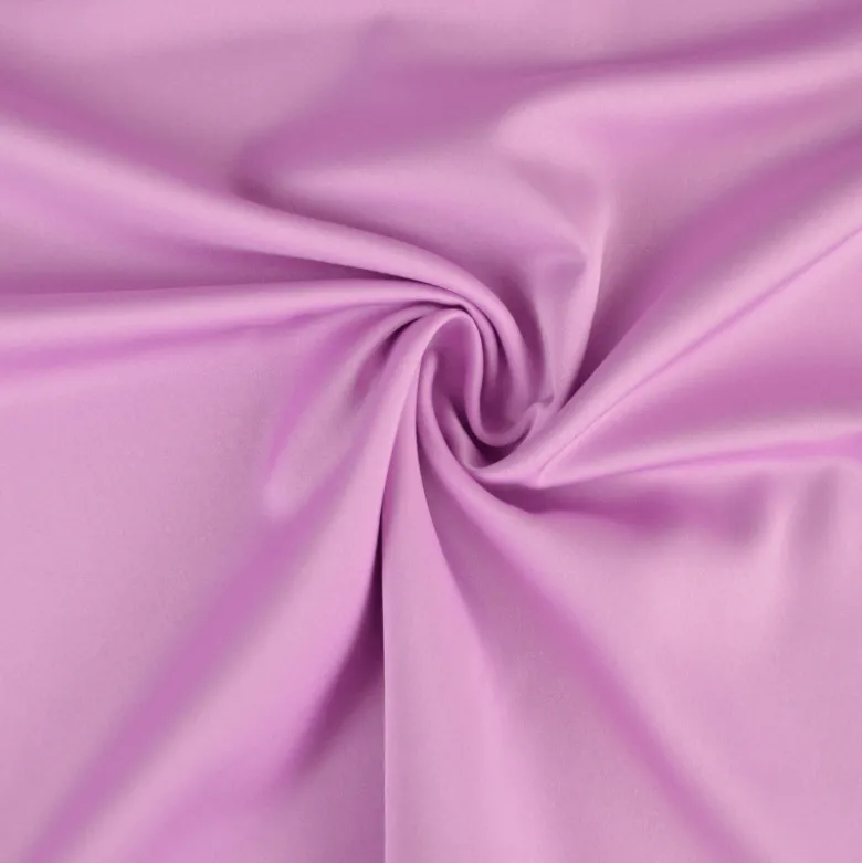 Tissu satin microfibre fluide uni Cyclamen