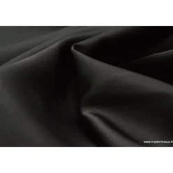 Tissu satin microfibre fluide uni noir