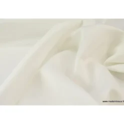 Tissu satin microfibre fluide uni naturel