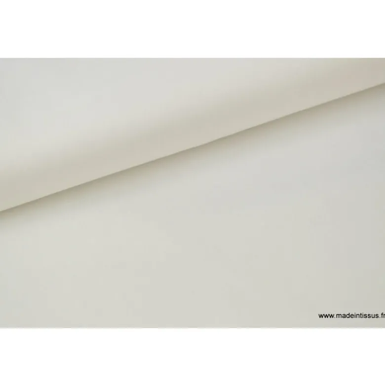 Tissu satin microfibre fluide uni naturel