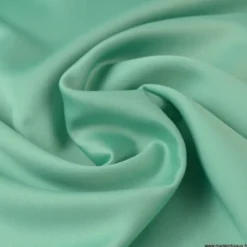 Tissu satin microfibre fluide uni Vert Emeraude