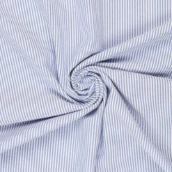 Tissu seersucker à rayures bleu marine et blanc - oeko tex