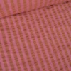 Tissu seersucker à rayures Tom - Bois de rose et Toffee