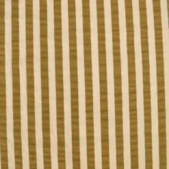 Tissu seersucker à rayures Tom - Pêche et Havane