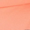 Tissu seersucker Vichy petits carreaux Orange Fluo - OEKO TEX