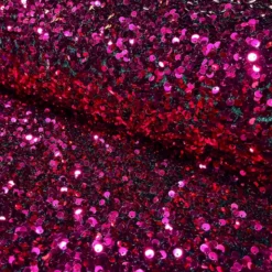 Tissu Sequin vieux Fuchsia sur velours noir