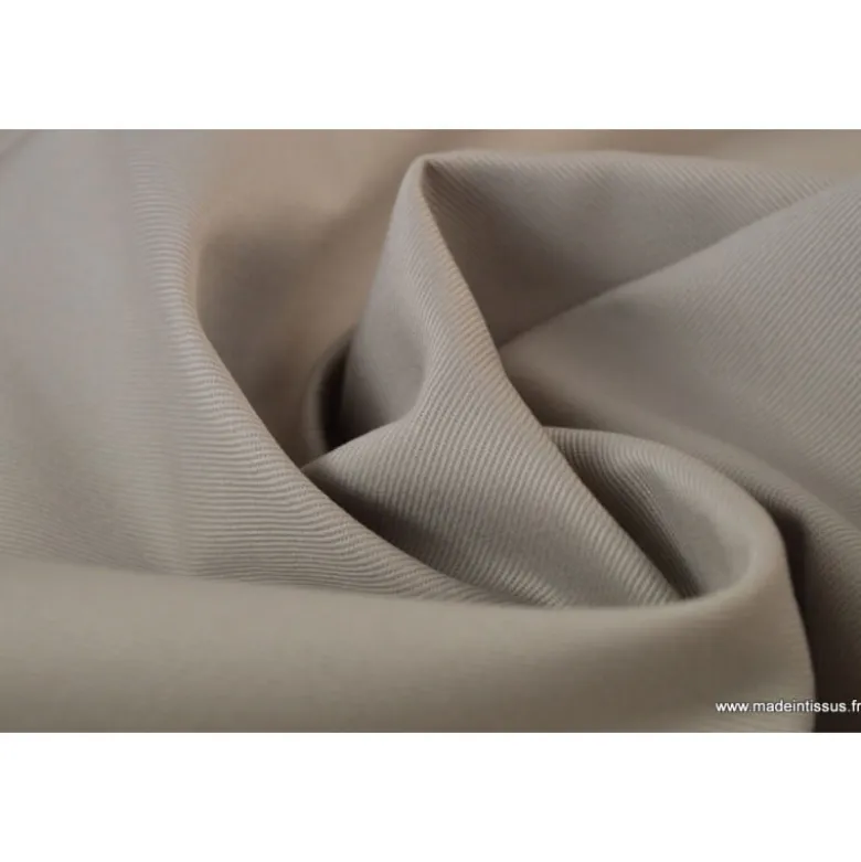Tissu sergé coton lourd beige 300gr/m²