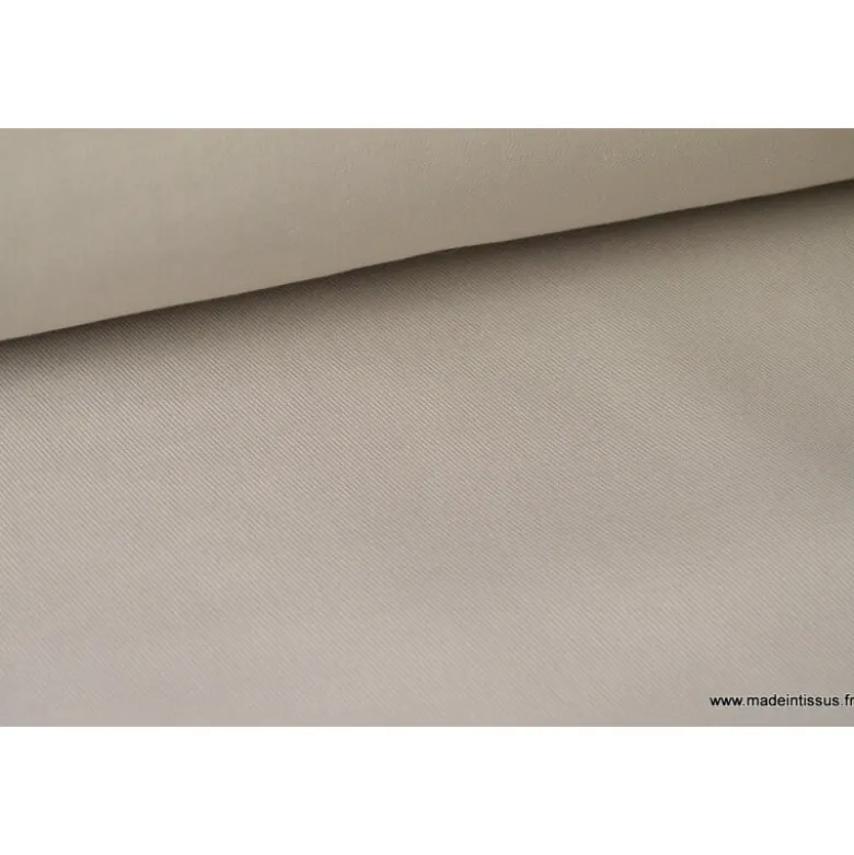 Tissu sergé coton lourd beige 300gr/m²