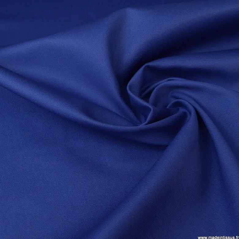 Tissu sergé coton lourd bleu denim 300gr/m²