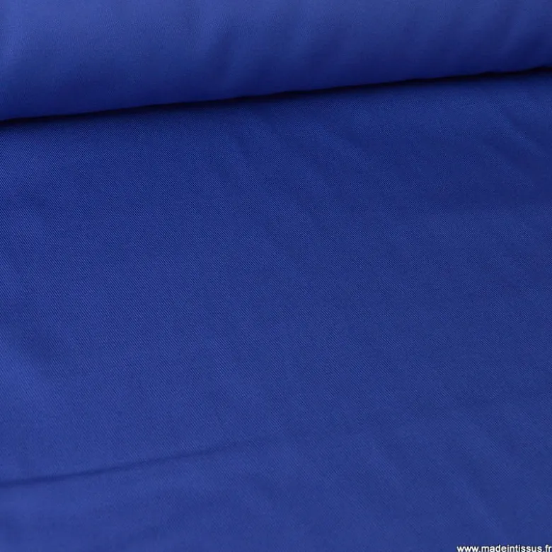 Tissu sergé coton lourd bleu roi 300gr/m²
