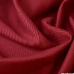 Tissu sergé coton lourd bordeaux 300gr/m²