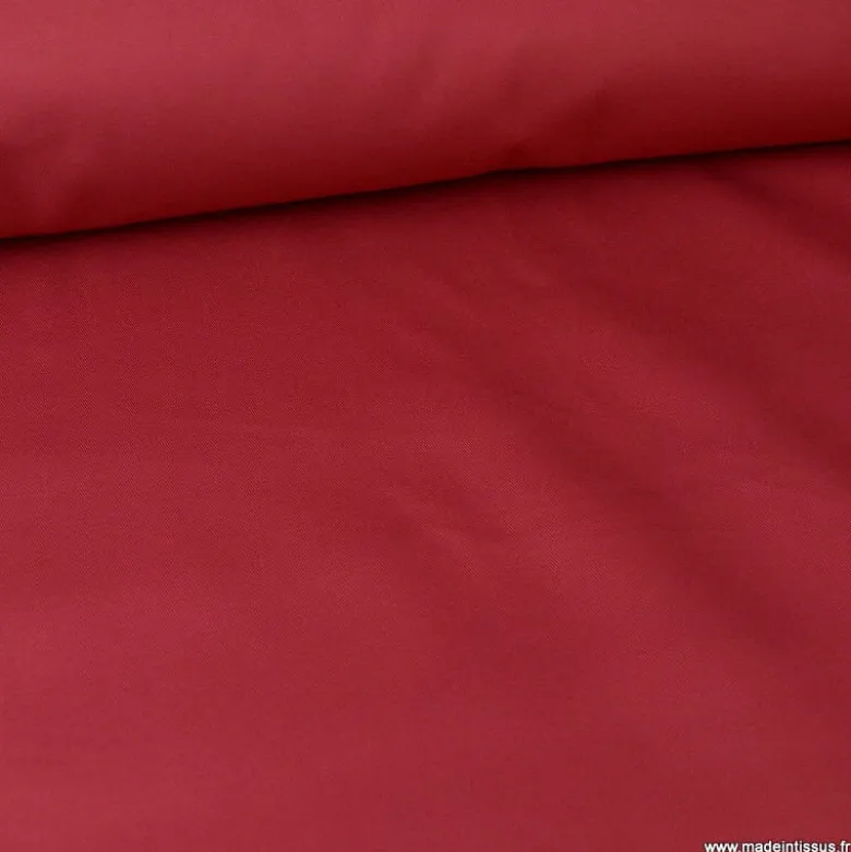 Tissu sergé coton lourd bordeaux 300gr/m²