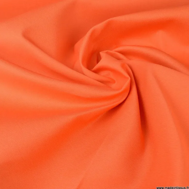 Tissu sergé coton lourd orange 300gr/m²