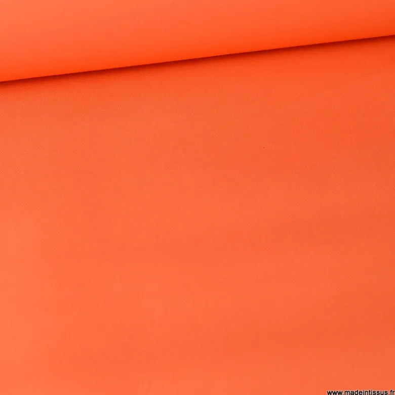 Tissu sergé coton lourd orange 300gr/m²