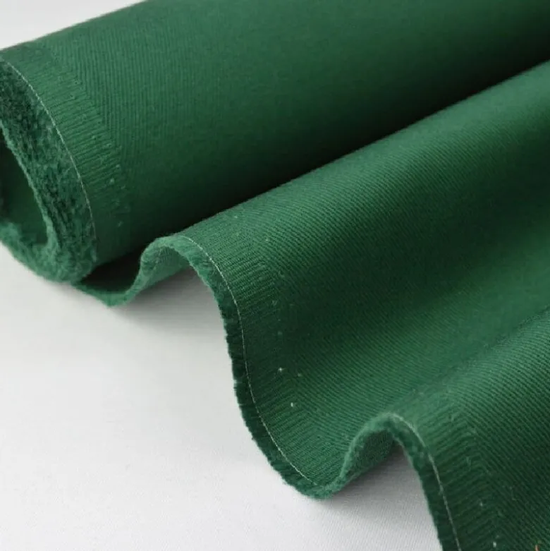 Tissu sergé coton lourd vert 300gr/m²