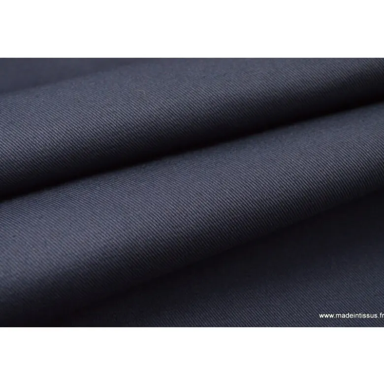 Tissu sergé coton mi-lourd anthracite 260gr/m².