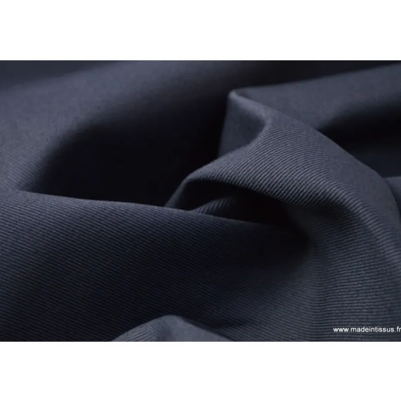 Tissu sergé coton mi-lourd anthracite 260gr/m².