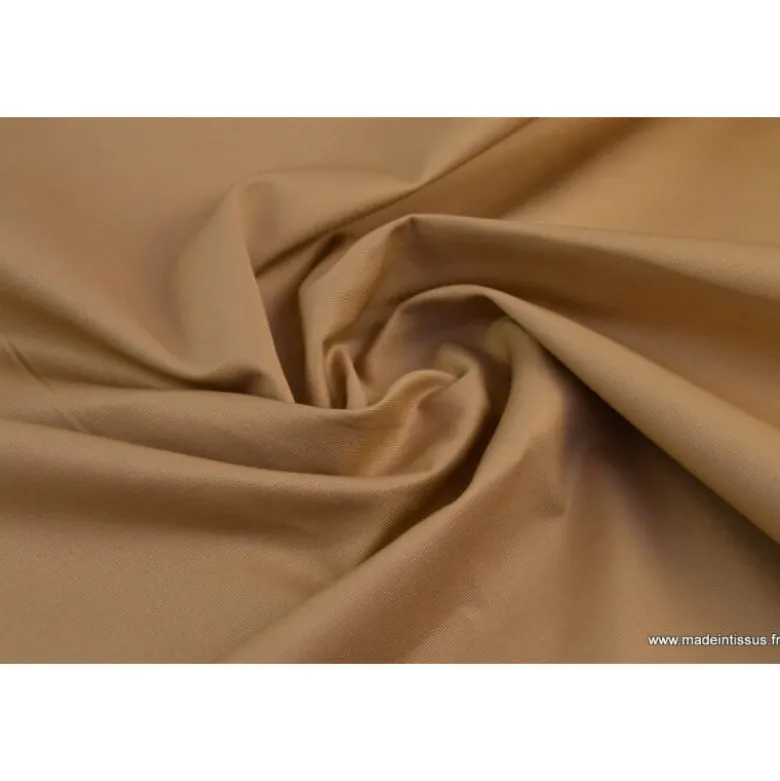Tissu sergé coton mi-lourd beige260gr/m²