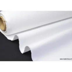 Tissu sergé coton mi-lourd blanc 260gr/m²