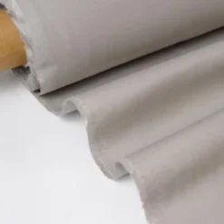 Tissu sergé coton mi-lourd Gris Perle 260gr/m²