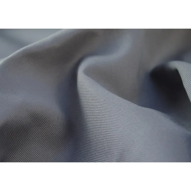 Tissu sergé coton mi-lourd gris 260gr/m²