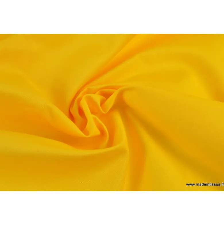 Tissu sergé coton mi-lourd jaune 260gr/m²