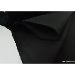 Tissu sergé coton mi-lourd noir 260gr/m²