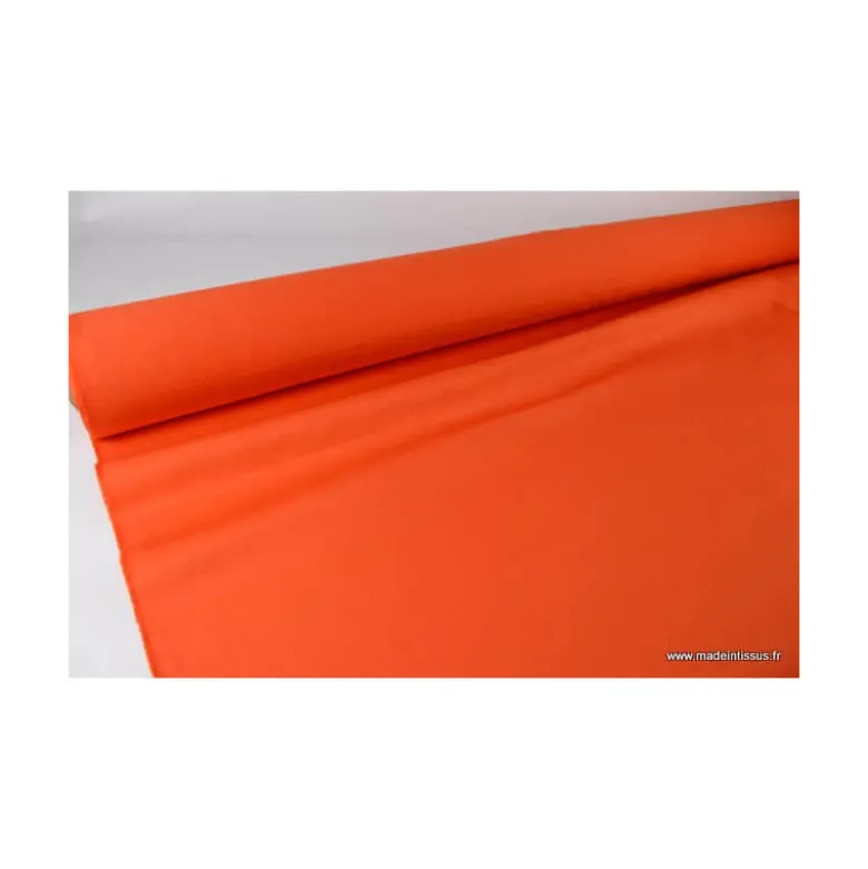 Tissu sergé coton mi-lourd Orange 260gr/m²