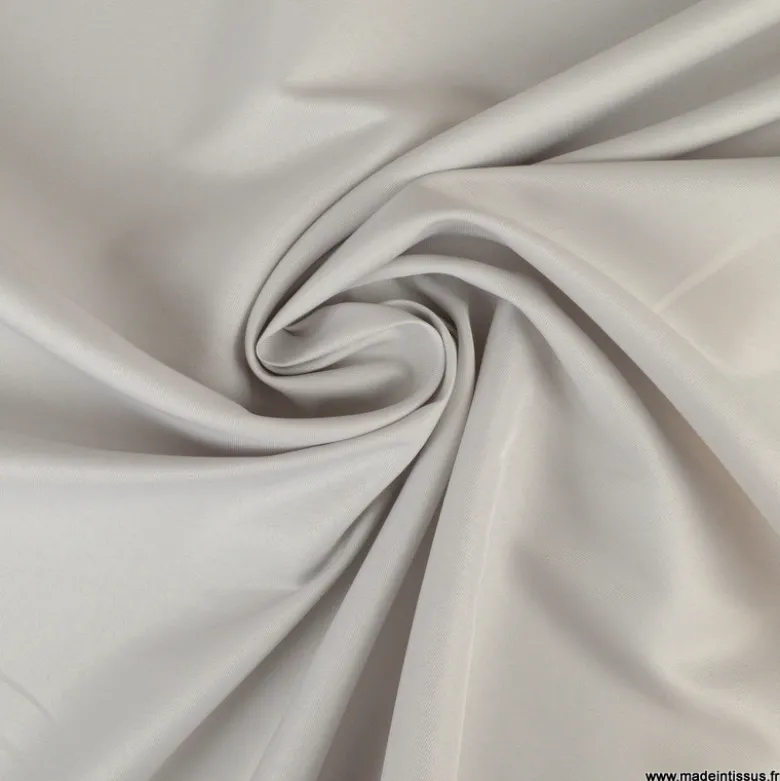 Tissu sergine gris perle pour robe de mariée
