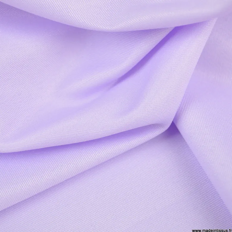 Tissu sergine parme pour robe de mariée