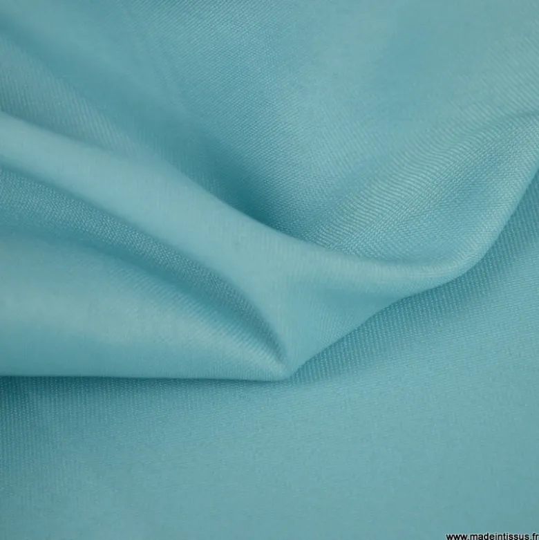 Tissu sergine turquoise pour robe de mariée