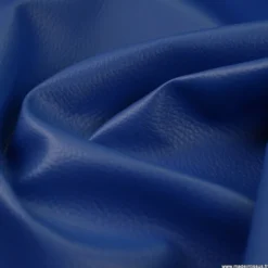 Tissu Simili cuir ameublement rigide Bleu Royal