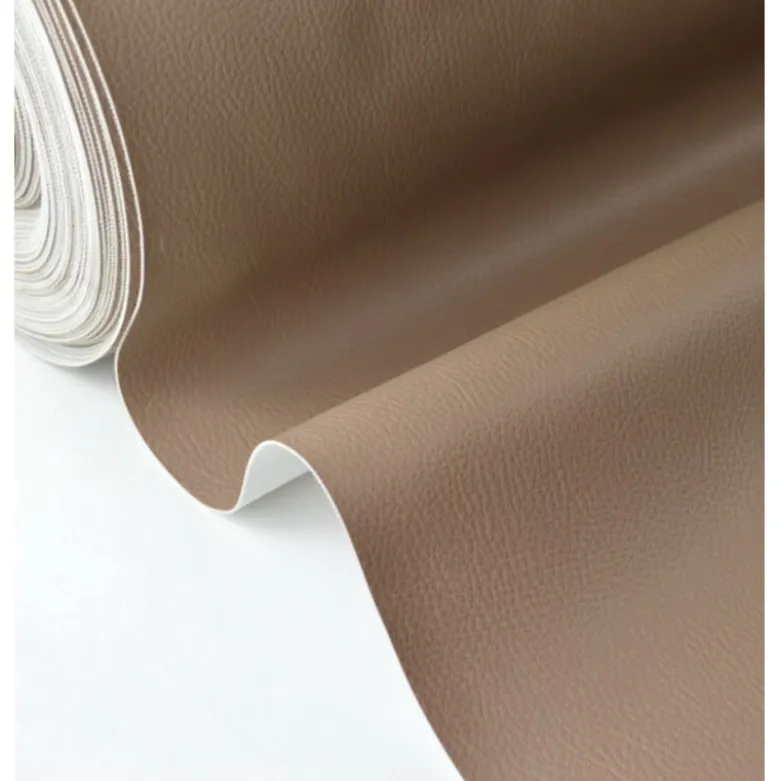 Tissu Simili cuir ameublement rigide TAUPE